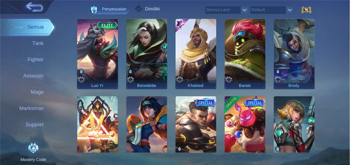 Penjualan akun permainan Mobile Legends